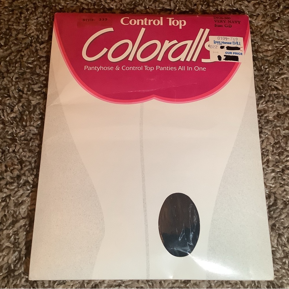 Coloralls pantyhose & control top panties all in one, color very navy, size: CD